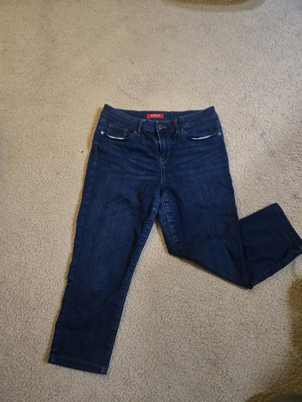 Guess Indigo Cropped Ankle Jeans